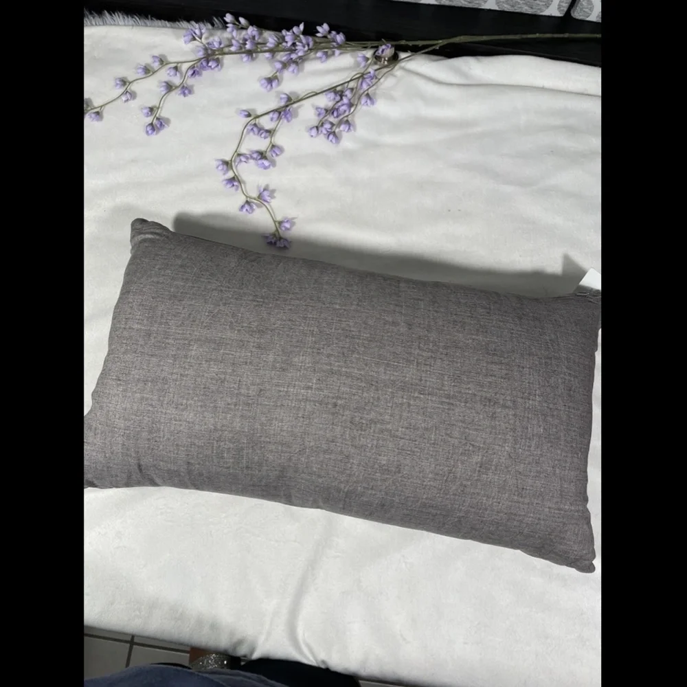 NWT Hotel Collection Linen‎ Decorative Pillow Grey